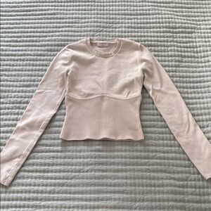 Aritzia Babaton Sculpt Knit Empire Longsleeve